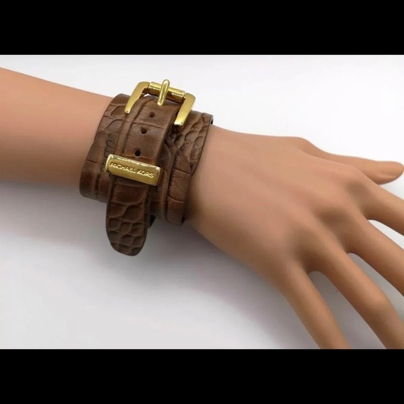 Michael Kors Leather Cuff Wrap Bracelet (Authentic) - Retailed $160 at Saks - Picture 2 of 5